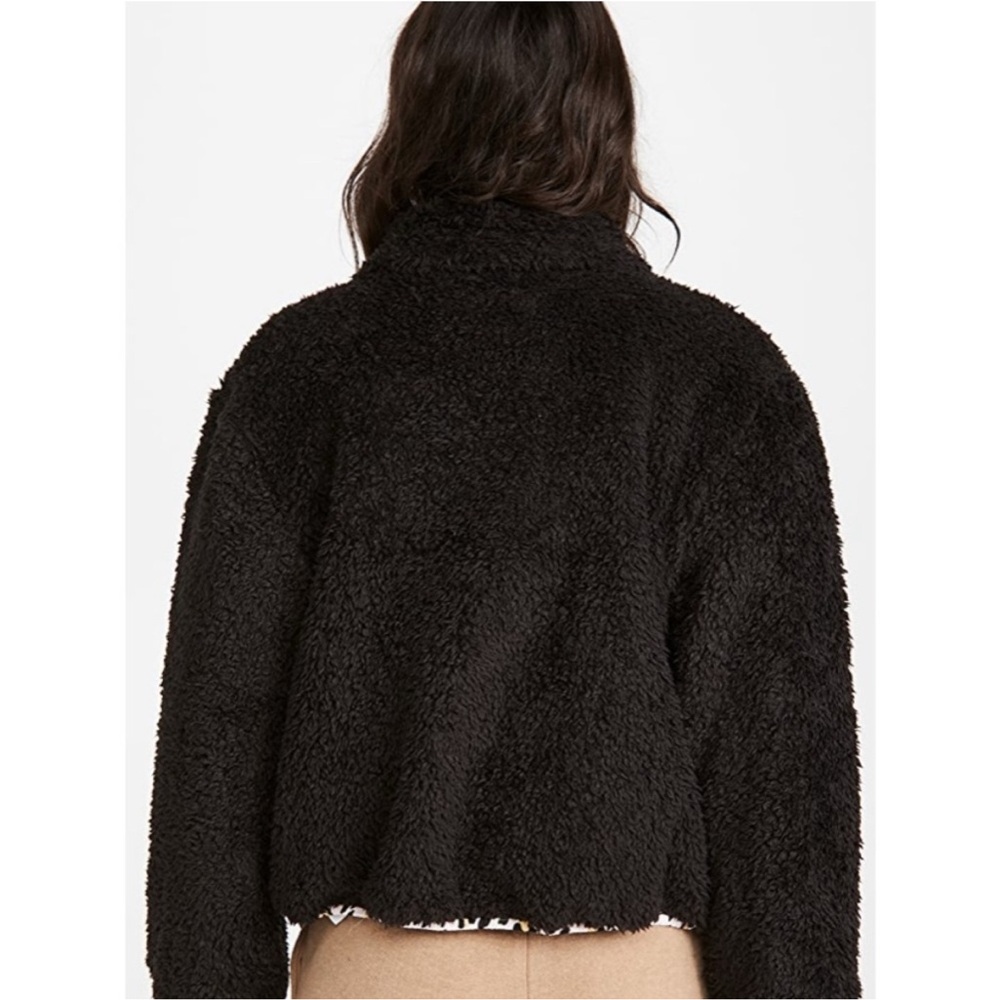 NWT PLUSH Lounge x Revolve Cheetah Trim Fleece Sherpa Jacket Size Small - Picture 4 of 8